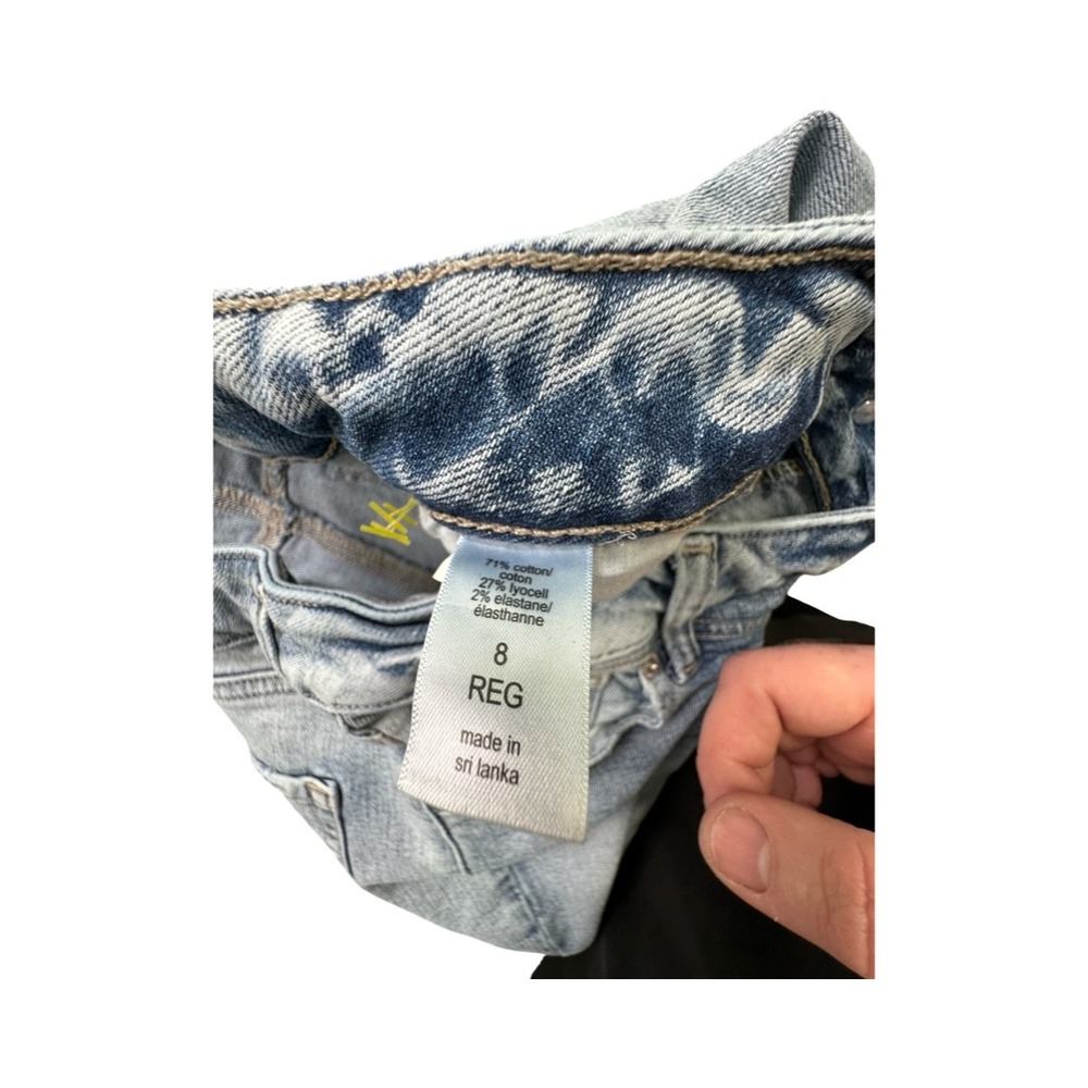 Maurices Jeans Womens 8 Light Kick Boot Ankle Mid Rise Frayed Hem Button Fly 44 - Picture 5 of 14